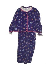 Oshkosh B'Gosh Vintage 3 Piece Set Girls Purple Floral Shirt Pant Sweater Size 5