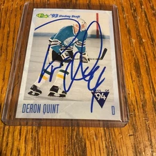 1993/94 Classic Draft #109 Deron Quint Signed Auto *D6329