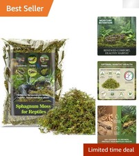 Sphagnum Moss for Reptiles - Terrarium Reptiles Moss Green Dried Peat Moss Ha...