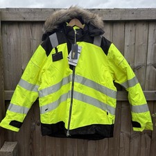Portwest PW369 Hi-Vis Jacket Parka 3XL Fur Hood Thermal Insulated Hi Viz Coat