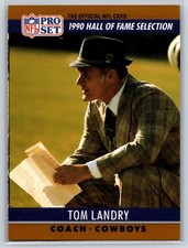 1990 Pro Set Tom Landry Hall of Fame Selection Dallas Cowboys #28