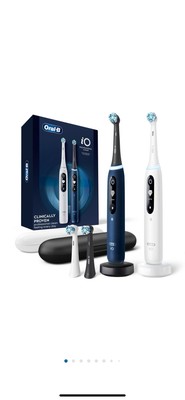 Oral-B iO Series 7c Rechargeable Toothbrush - Black/Sapphire blue (Pack of 2)