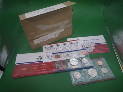 Six (6) US Mint Uncirculated Coin Set for 1987 D & P Mint Marks (LOT # 3)