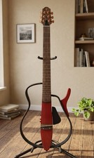Guitarra Silenciosa Yamaha SLG-100S Cuerda de Acero Audio Probado Interruptor de Reverberación Crackle