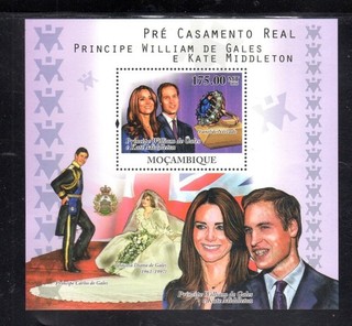 MOZAMBIQUE #2340 2011 WILLIAM & KATE MINT VF NH O.G S/S