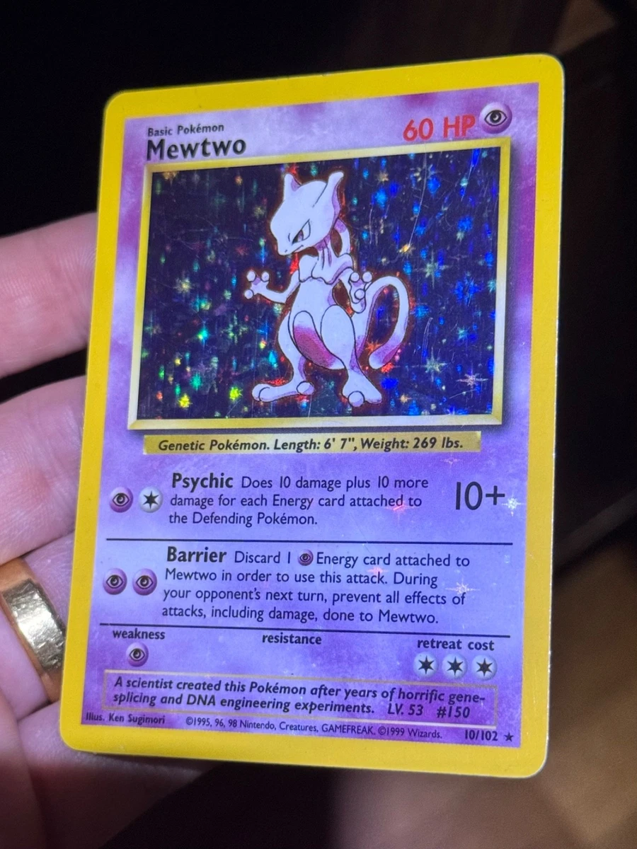 Mewtwo Pokémon TCG Holo Rare Base Set Individual Collectible Card