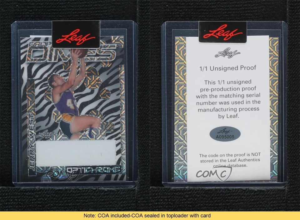 2022-23 Leaf Optichrome Dropping Dimes 1/1 Jerry West #DD-JW1 HOF READ 7y2 - Image 3 of 3