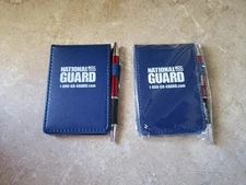 US Army National Guard Mini Notebook & Pen -from 2010