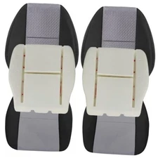  Driver and Passenger Side Bottom & Top Back Replacement Seat Black & Gray