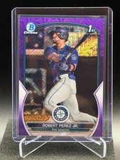 Robert Perez Jr. 2023 Bowman Chrome Mega Purple Refractor #6/250 - Mariners