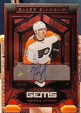 2022-23 Upper Deck Black Diamond - Rookie Gems Ronnie Attard #RG-RA Red Auto /10