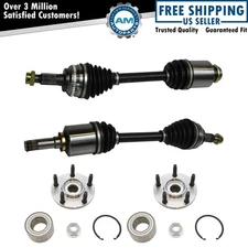 Front CV Axle Shaft Set with Hubs & Bearings for Ford Edge Lincoln MKX New