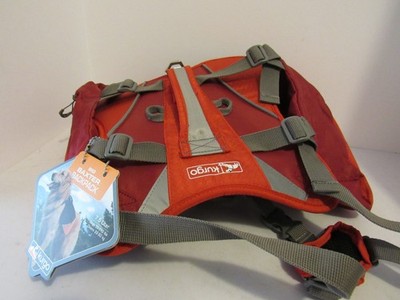Kurgo Big Baxter Dog Backpack Barn Red Saddle Bag for Large Dogs 50-110 lbs NEW