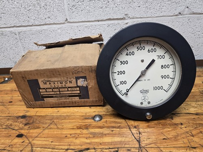 #ad LONERGAN MAXIMON 1000PSI SIZE 6quot; PRESSURE GAUGE Type 5A Bored Stainless Tube NEW $59.99