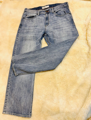 Lee Men's Relaxed Fit Bootcut Jeans Light Wash Blue Stretch Denim 5-Pocket