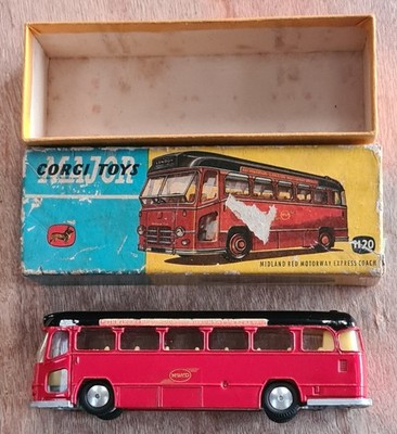 Vintage Corgi Major 1120 Midland Red Motorway Express Coach Boxed Early 1960s