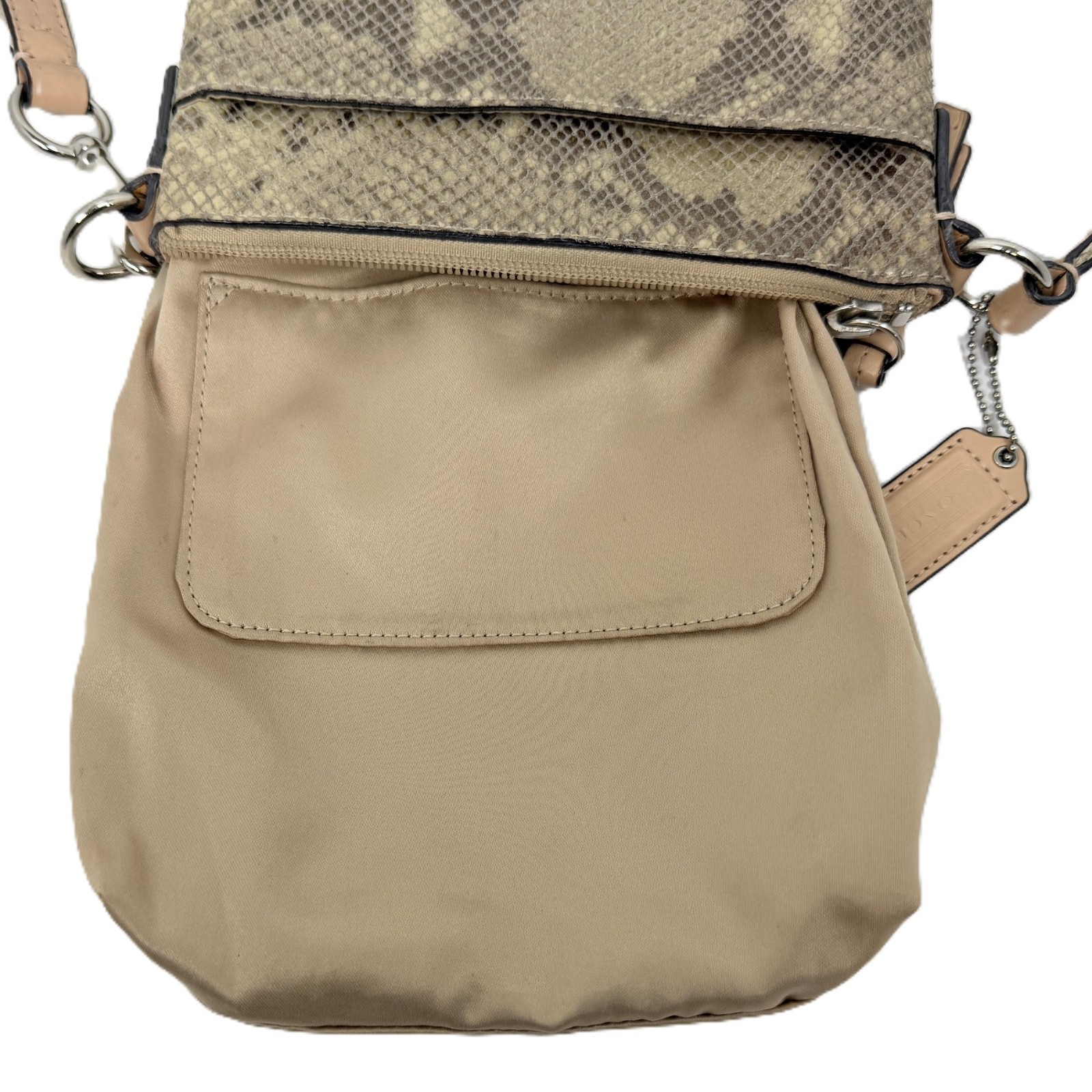 Coach Python Print Swingpack Crossbody Bag Khaki … - image 18