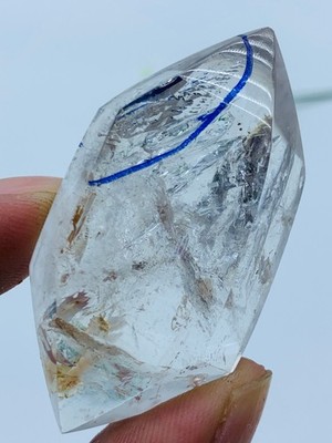 TOP Herkimer Diamond Bright Crystal Gem Gift+moving Water Droplets enhydro 38G