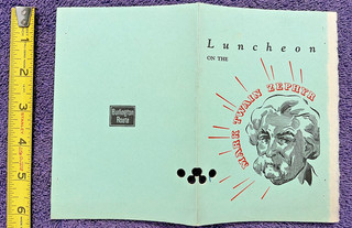 1947 Mark Twain Zephyr Railroad Menu Hannibal Missouri Railway Dining Car CB&QRR