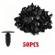 50pcs 8mm Auto Body Retainer Clips Bumper Fender Plastic Push Rivets Fasteners