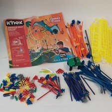 K’NEX Dinosaur Drop Roller Coaster Parts Lot Instructions Track Rods Incomplete 