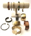 Vintage Fashion Costume Jewelry Bracelets Lot - 12 Pieces