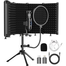 Upgraded Studio Recording Microphone with Isolation Shield  Pop Filter - Mus...