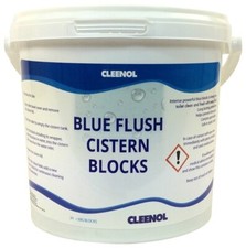 Blue Flush Cistern Blocks - Tub of 24 CLEENOL 082BLUE