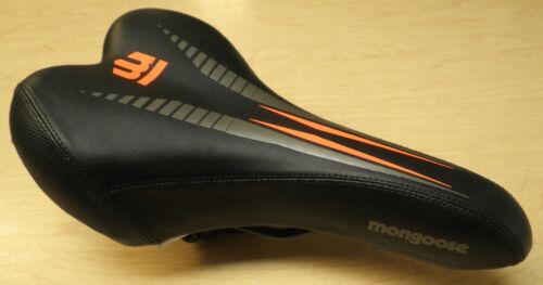 MONGOOSE BLACK/ORANGE/SILVER BICYCLE SADDLE/SEAT BIKE PARTS 749-10