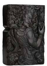 Case Only,Natural Ebony Black Wood Acalanatha Lighter Box For Zippo Insert Kit