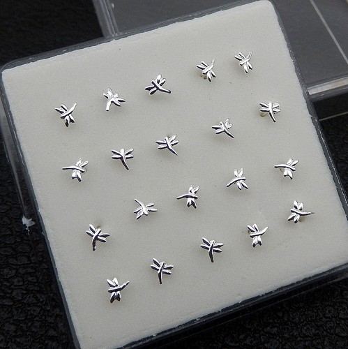 Wholesale 20 Pcs Silver Mixed Style Straight Bar Bone Nose Stud Pierced - Picture 2 of 10