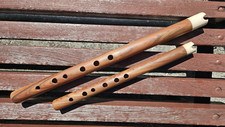 Juego de Quena y Quenacho Artesanal - Madera de Jacaranda - Boquilla de Hueso - Flauta Andina