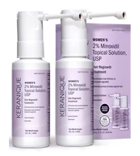 Keranique Hair Regrowth Treatment for Women - 2% Minoxidil for Women Hair Growth