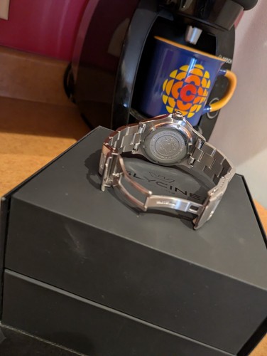 Reloj de buceo automático Glycine Combat Sub GL0083 esfera negra + pulsera OEM equipada - Imagen 21 de 22
