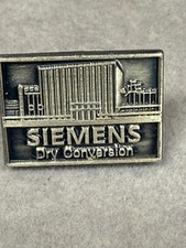 Vintage Siemens Dry Conversion Sterling Silver Classic Brooch Lapel Pin 3597