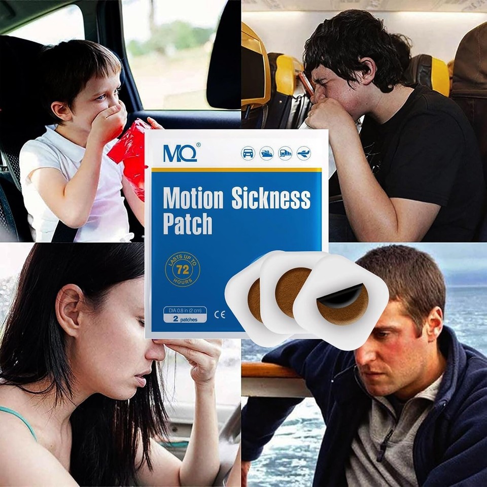 14Ct Motion Sickness Patches Non Drowsy, Sea Sickness Patch behind Ear