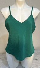 Vtg Victoria  s Secret Gold Label Camisole Green Large Y2K