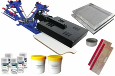 3 Color Screen Printing Press Kit 2 in 1 Screen Printer with Flash Dryer Silk
