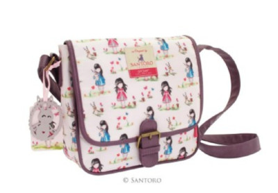 Santoro London Handbag Purse Gorjuss Coated Saddle Bag Pastel Pattern Ladybird