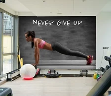 3D Push Up Exercise KEP124 Wallpaper Mural Self-adhesive Removable Sticker Pan