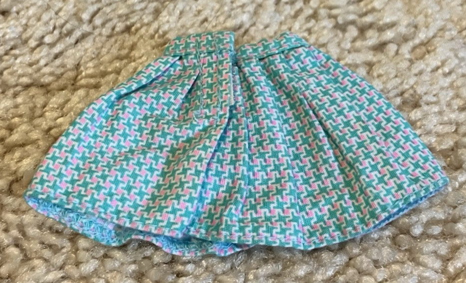 VTG Barbie Skipper Courtney doll mini skirt tweed check 1995 Phone Fun 14314 new