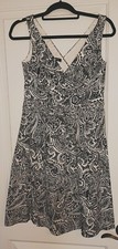 Lands End Black And White Dress Women's Size 4