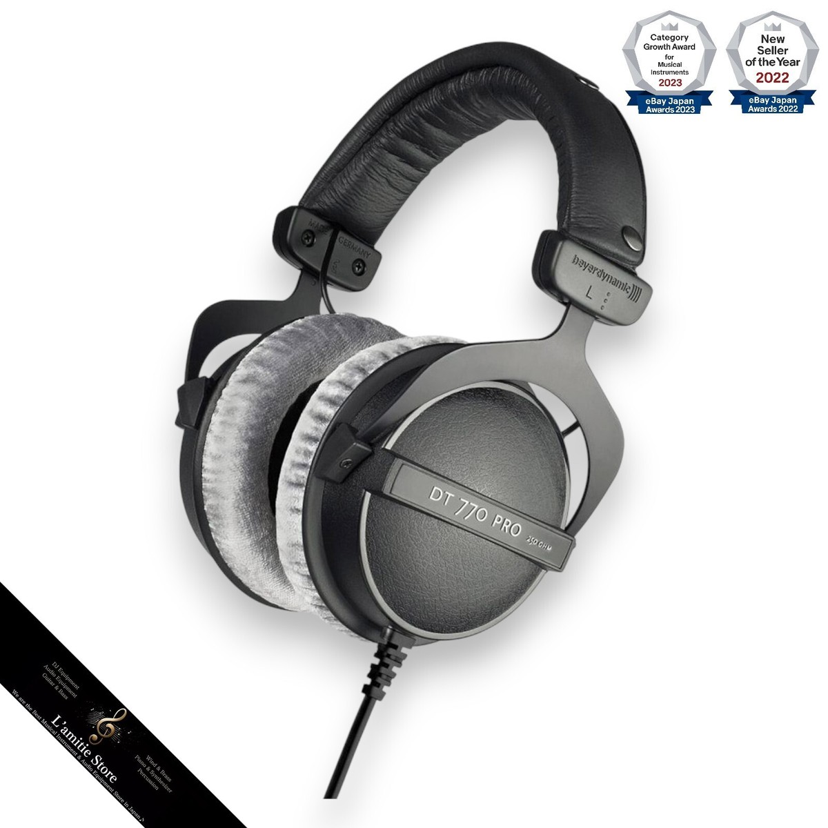 Beyerdynamic DT 770 PRO 250 Ohm Over-Ear Studio Headphones Wired