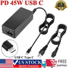For Lenovo Thinkpad Yoga 45W USB-C Type-C Laptop Charger AC Adapter Power Supply