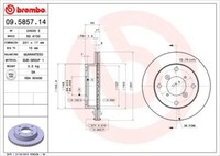 2X Brembo 09.5857.14 Bremsscheibe Passend FüR Subaru Suzuki