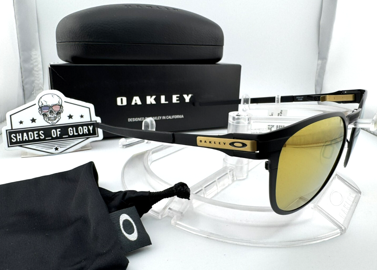 小物 OAKLEY Diecutter BLACK IRIDIUM POLARIZED OAKLEY DIECUTTER SATIN BLACK 24K IRIDIUM GOLD TITANIUM SUNGLASSES