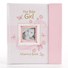 Girl Baby Book of Memories Pink Keepsake Photo Album, Our Baby Girl Memory Book