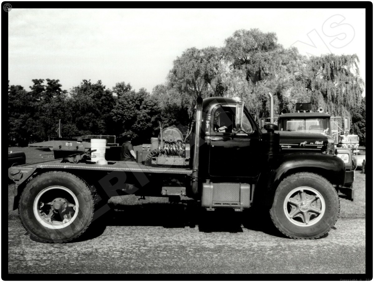 Vtg. Mack Trucks AC New Metal Sign: Vintage Mack in Black at