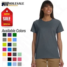 Gildan Womens T-Shirt Ultra Cotton Short Sleeve Heavy Weight 2X-3XL B-G200L