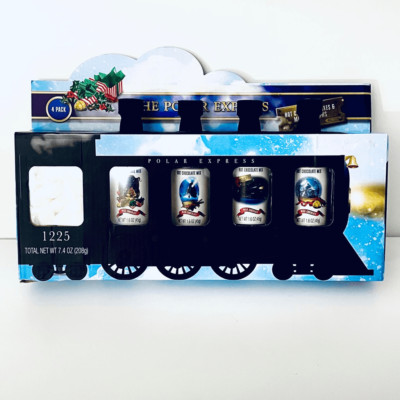 NWT in Box the polar express 4 Pack hot chocolate mixes, and marshmallows Train